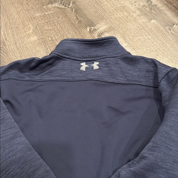 Under Armour Mens Size L Navy Coldgear Loose Fit Quarter Zip - Picture 4 of 4